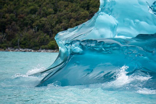 A large blue iceberg