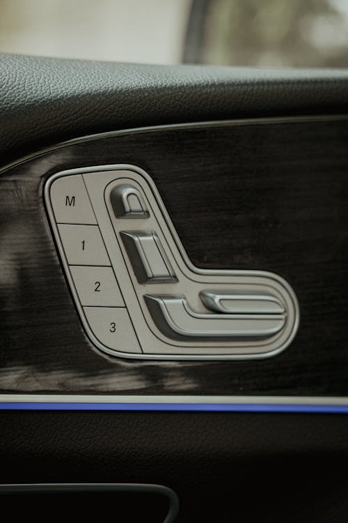 A close up of the door handle on a car