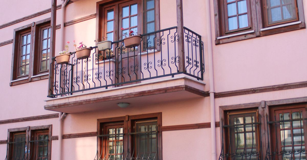 Pink Building with Balconies · Free Stock Photo