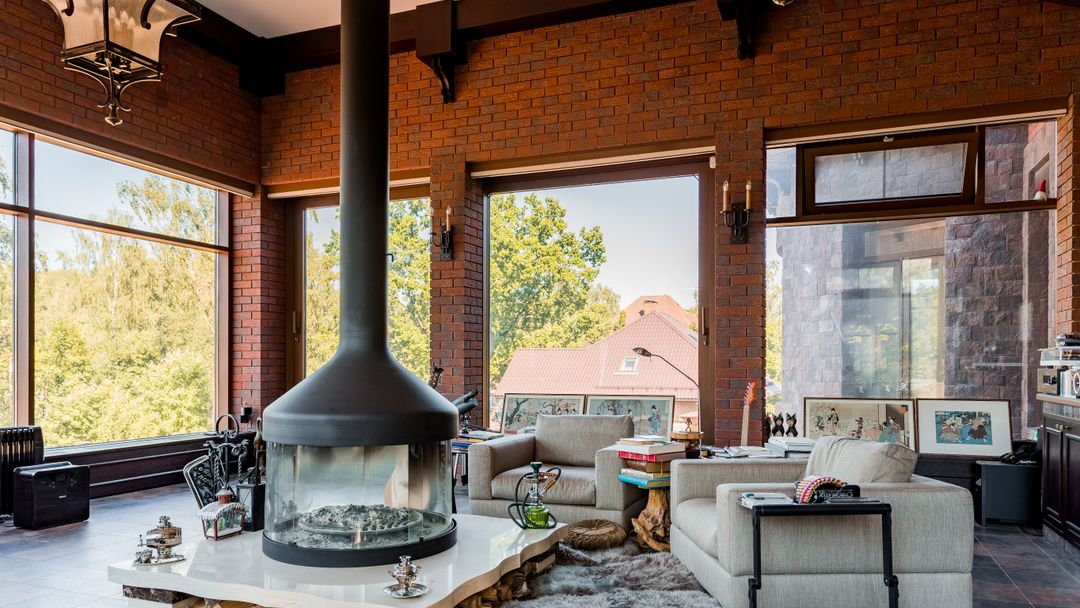 Fireplace in a living room