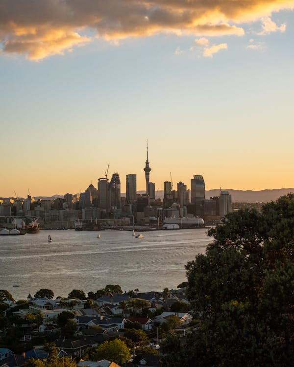 Ingyenes stockfotó alkonyat, auckland, belváros témában