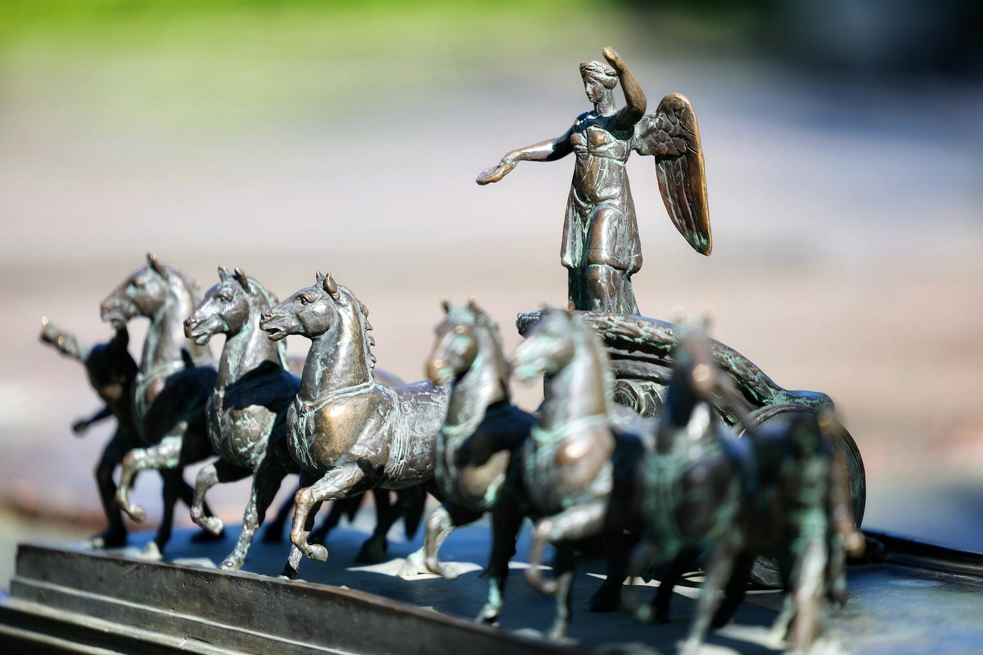 Close-up of a Bronze Statue