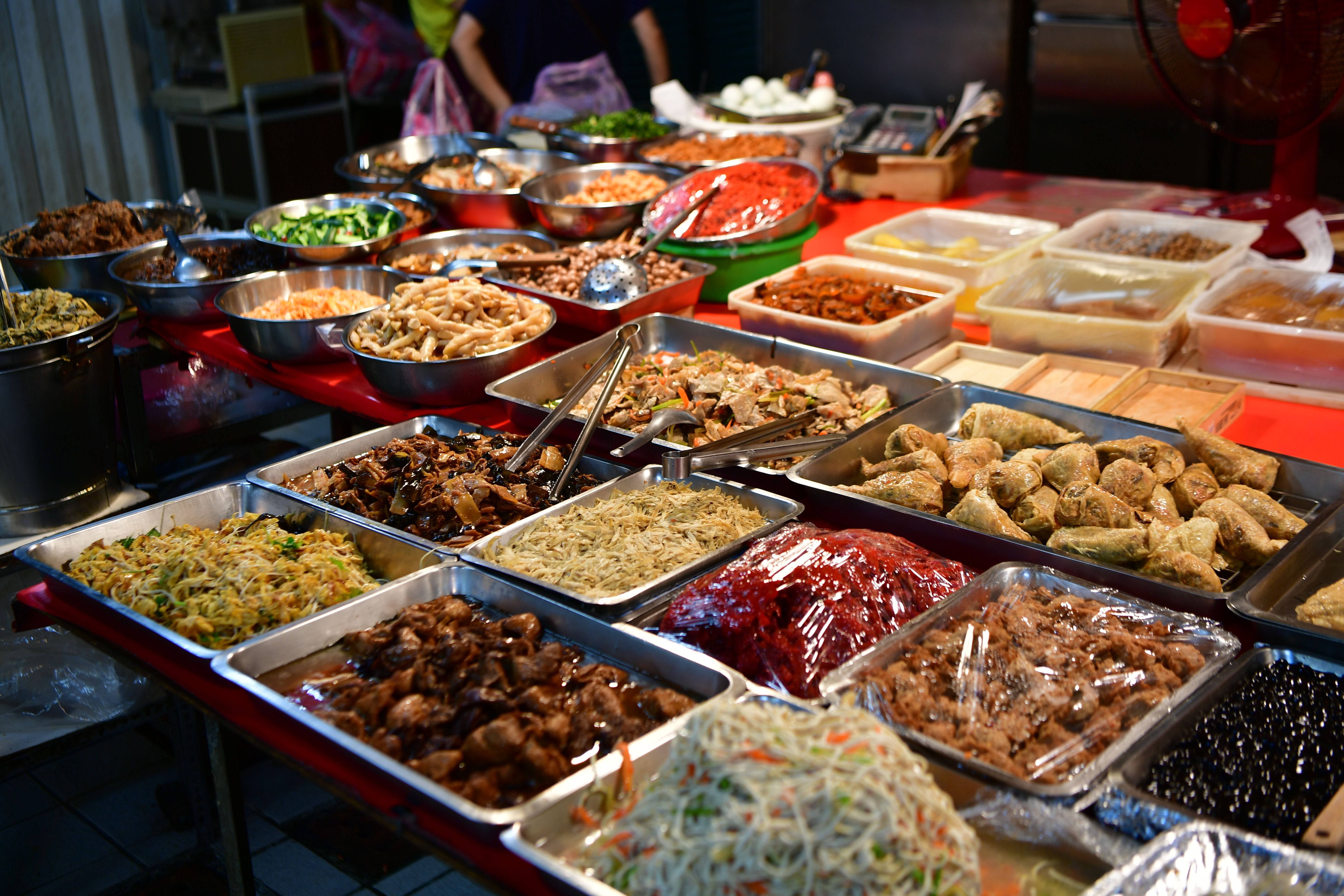 A buffet table with many different types of food · Free Stock Photo