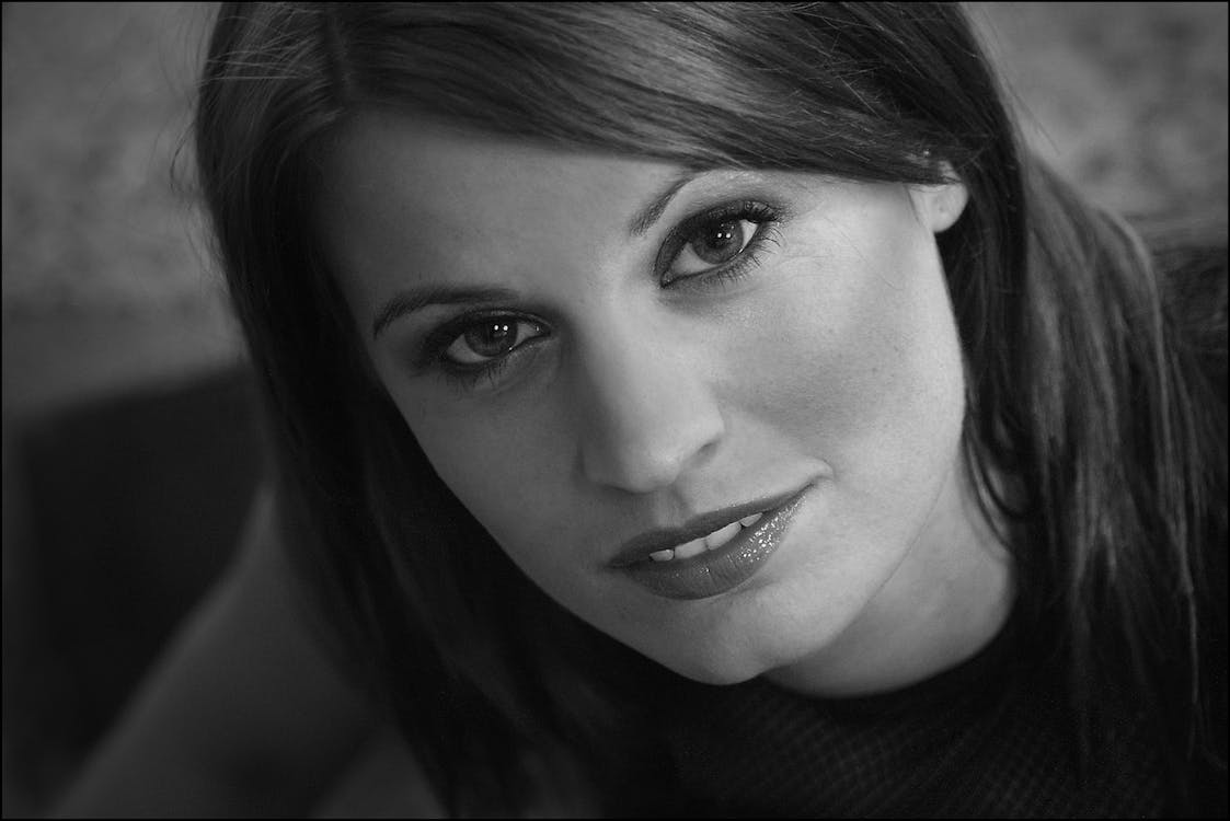 Free Grayscale Photography Of Woman's Face Stock Photo