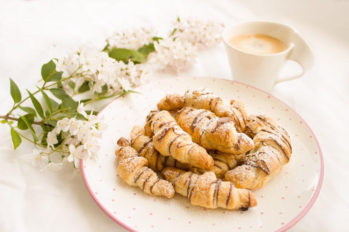 Free Fresh Breakfast in Plate Stock Photo