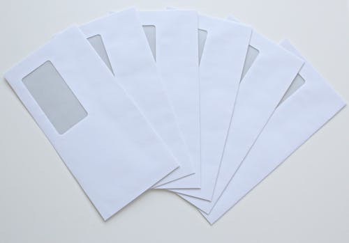 Free High Angle View of Paper Against White Background Stock Photo