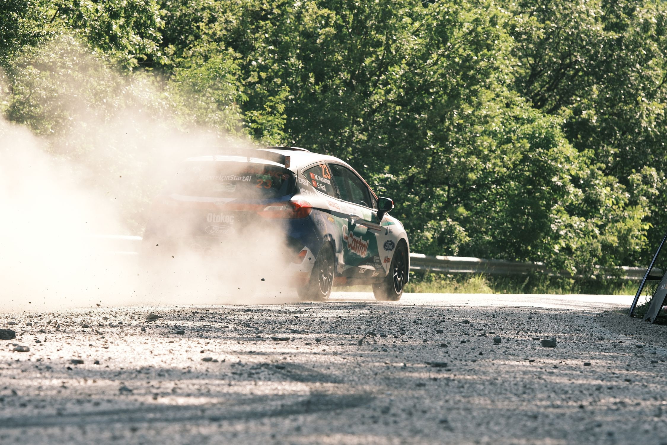 Dust Rally Road Rally Car Leaving Dust on a Dirt Road · Free Stock Photo