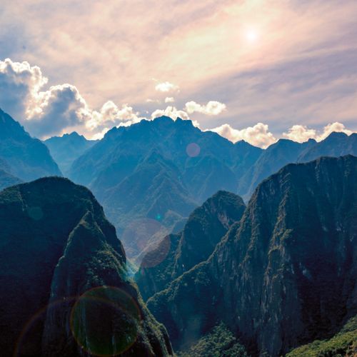 Free stock photo of blue mountains, clouds, landscape Stock Photo