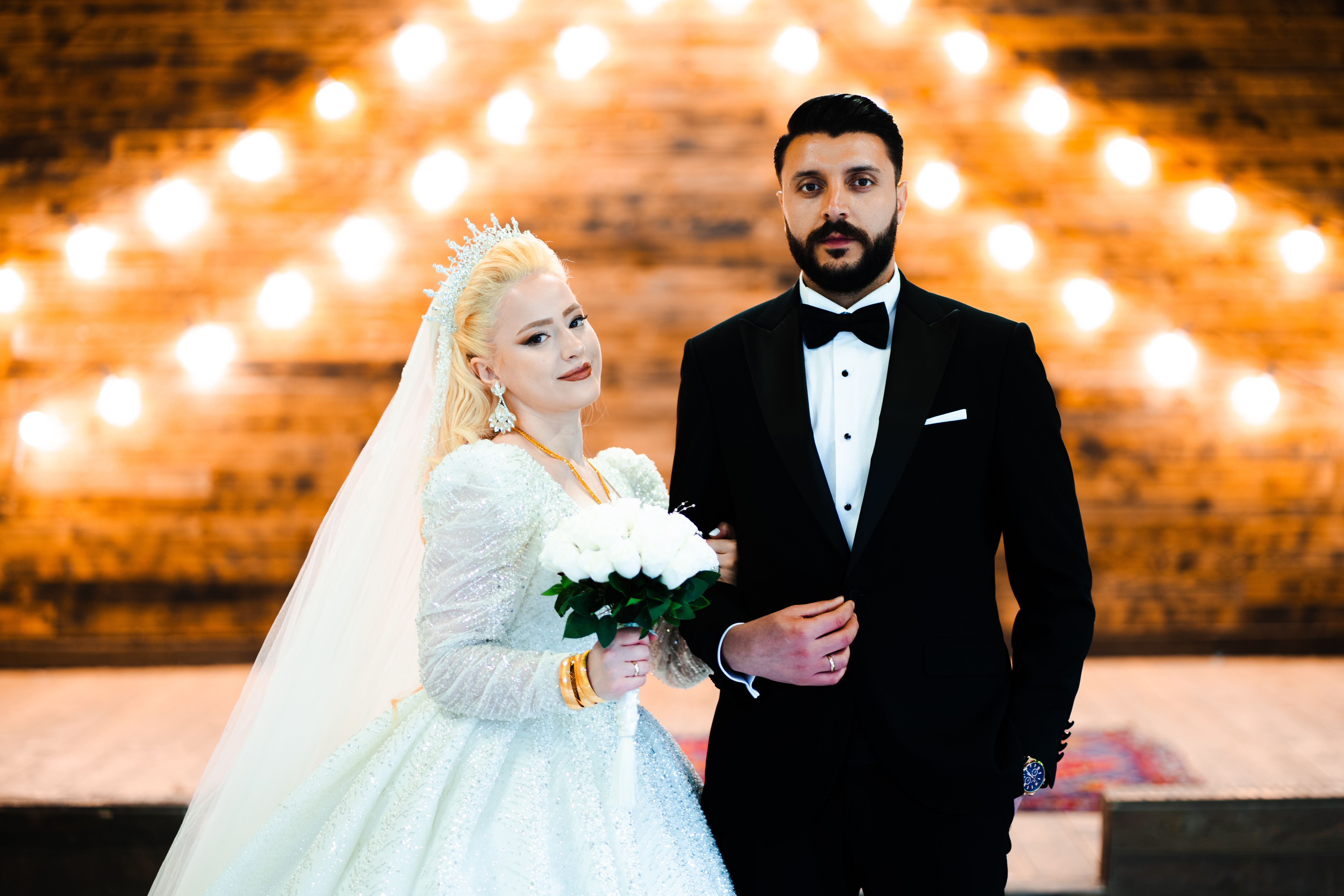 Couple celebrating their wedding day