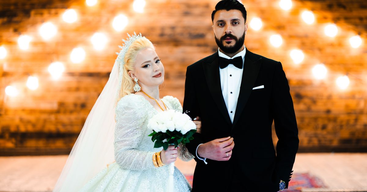 Couple celebrating their wedding day