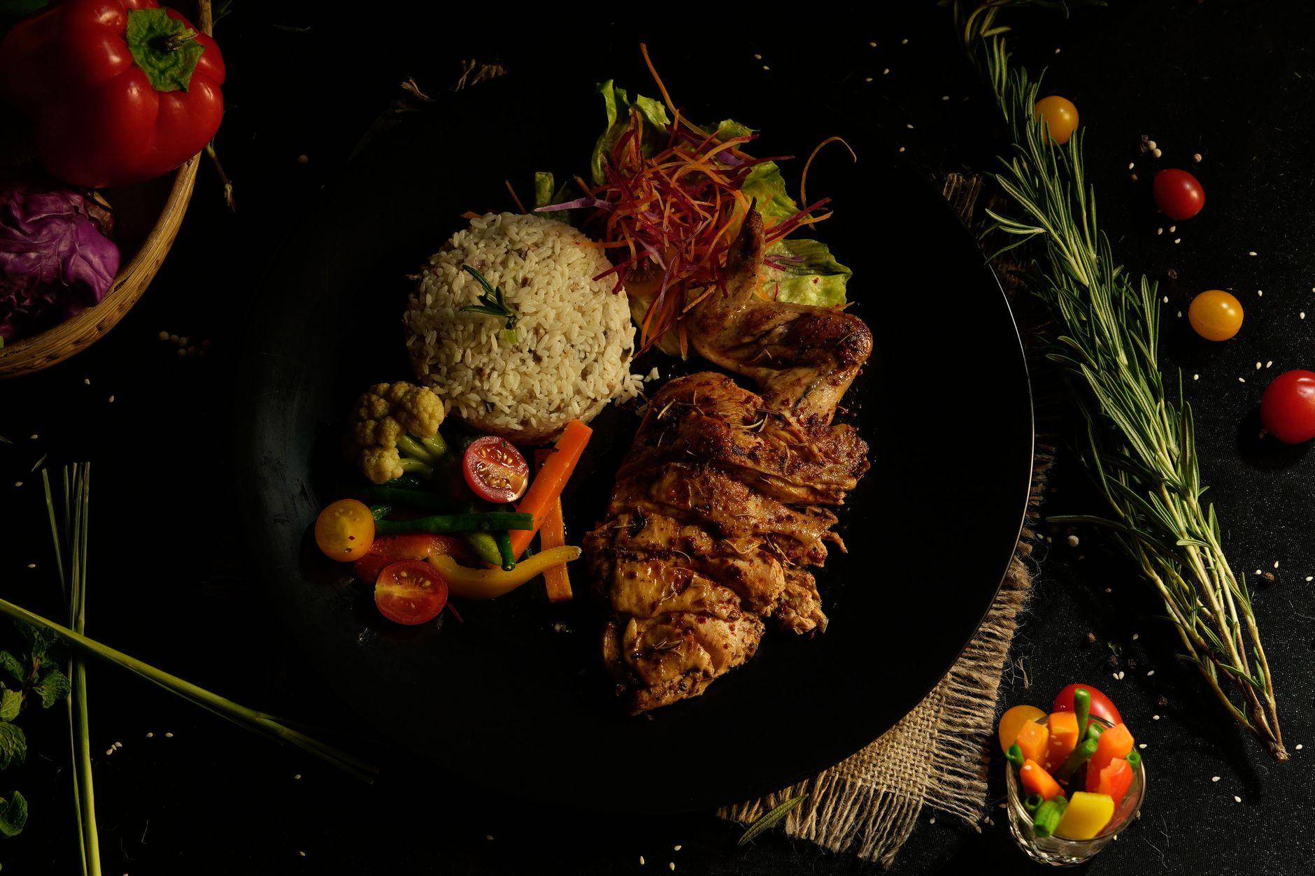 Grillades Dibiterie halal avec allocos dorés