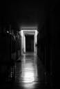View of a Dark Corridor