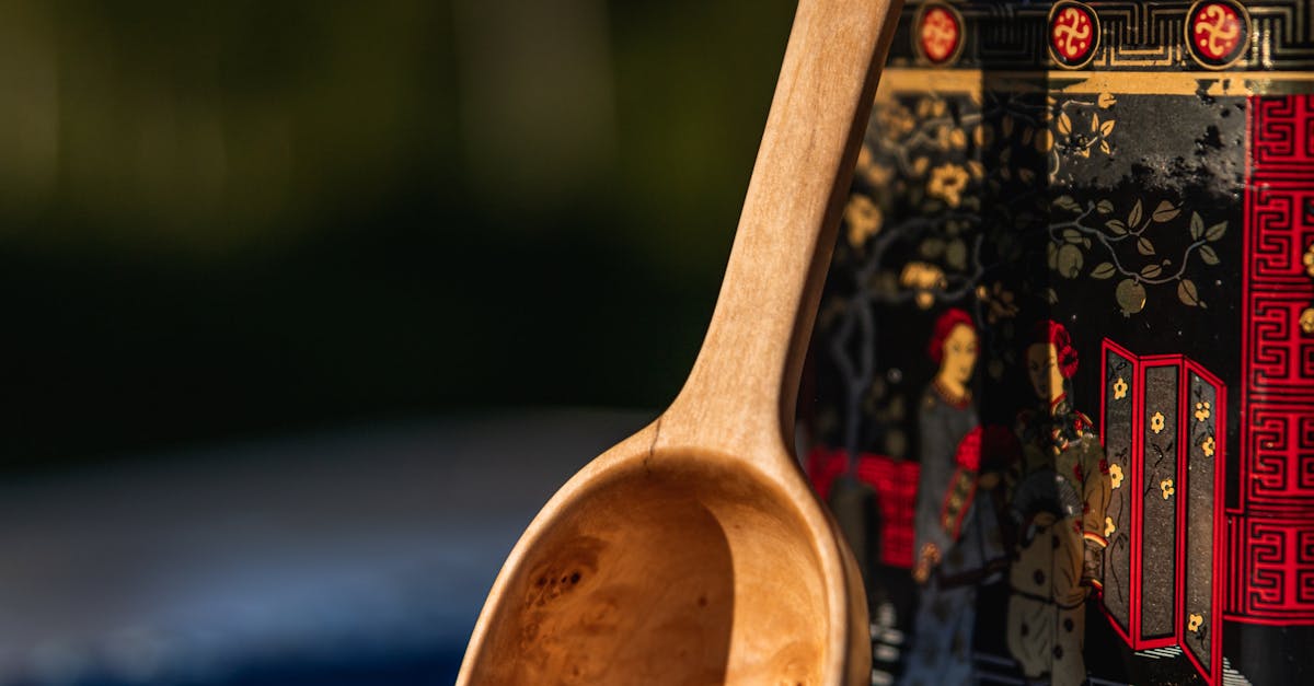 Brown Wooden Sauce Spoon