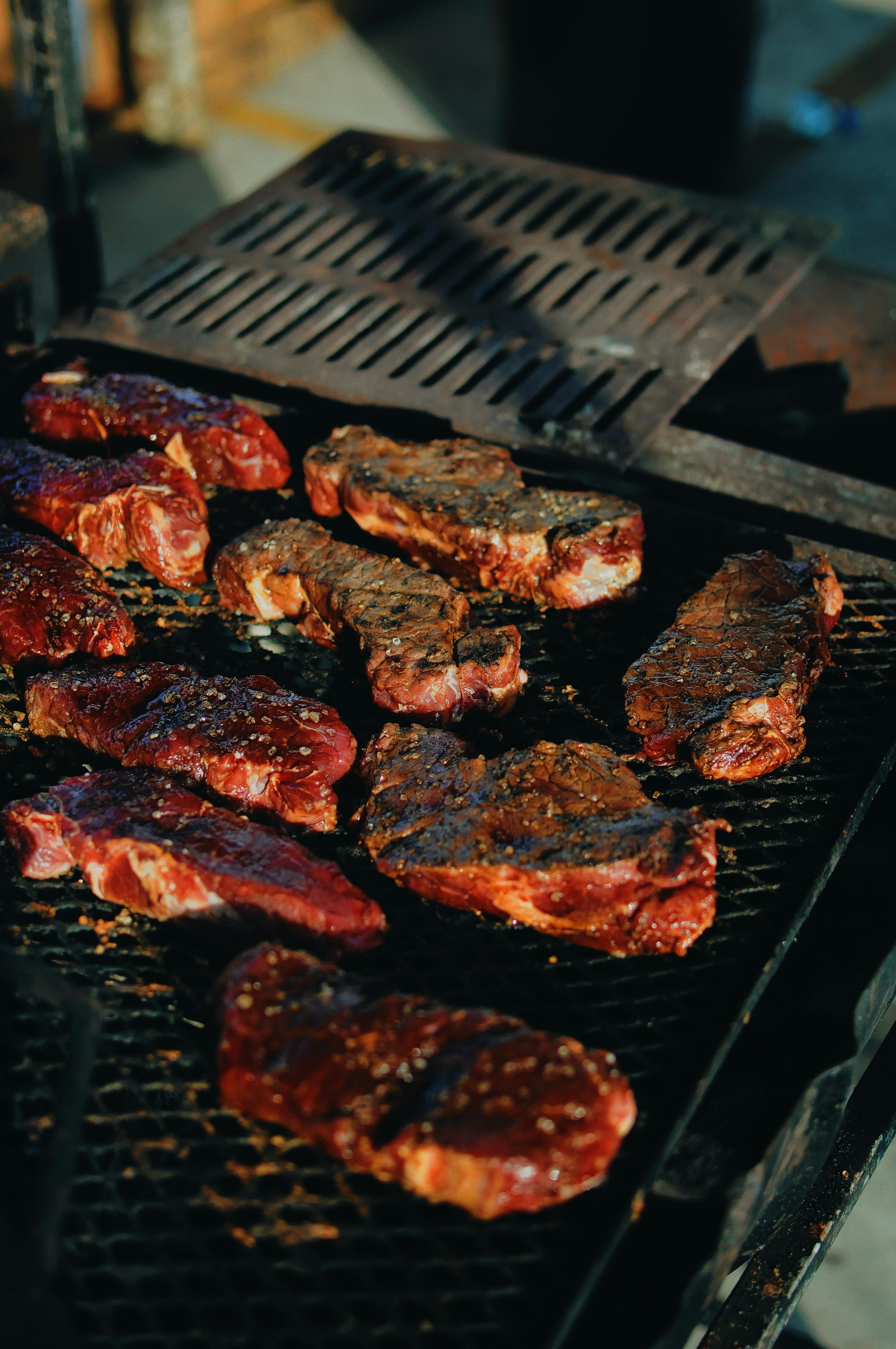 Selective Focus Photography of Meat on Grill · Free Stock Photo