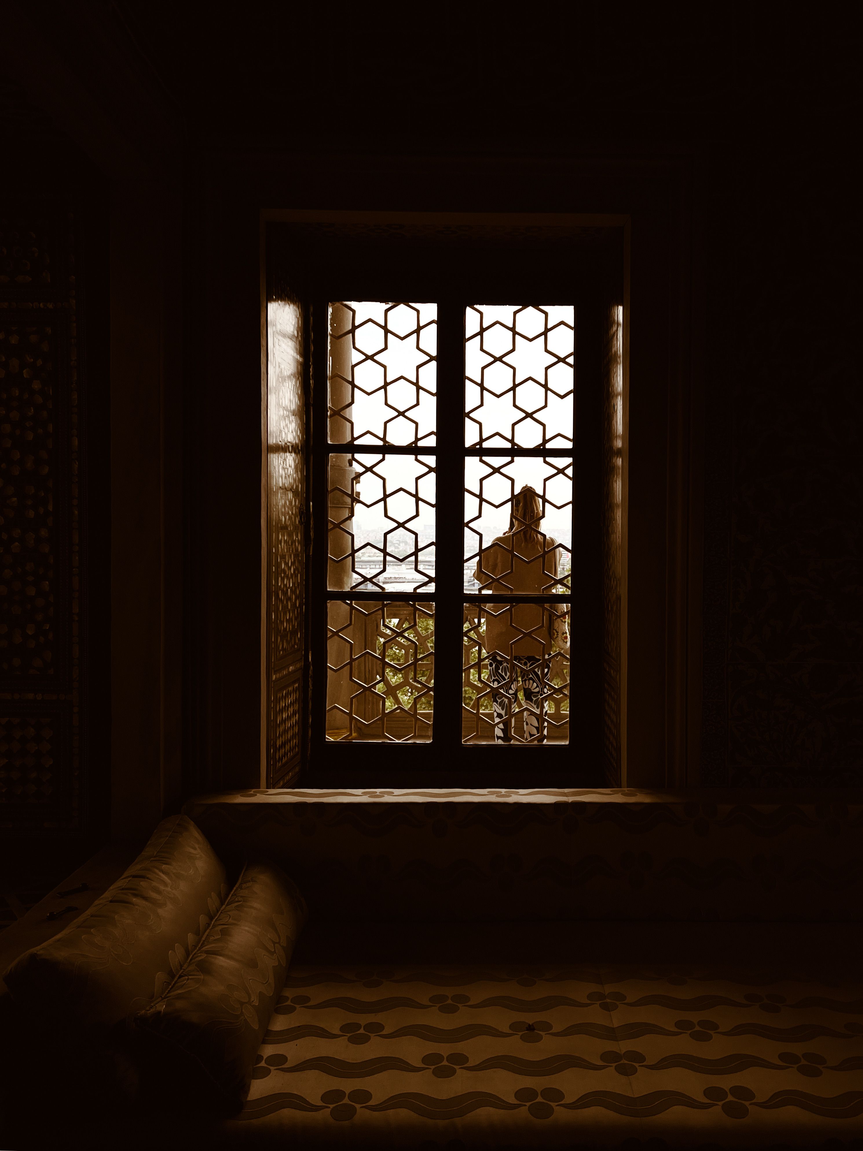 Woman Standing behind Room Window and Bars · Free Stock Photo