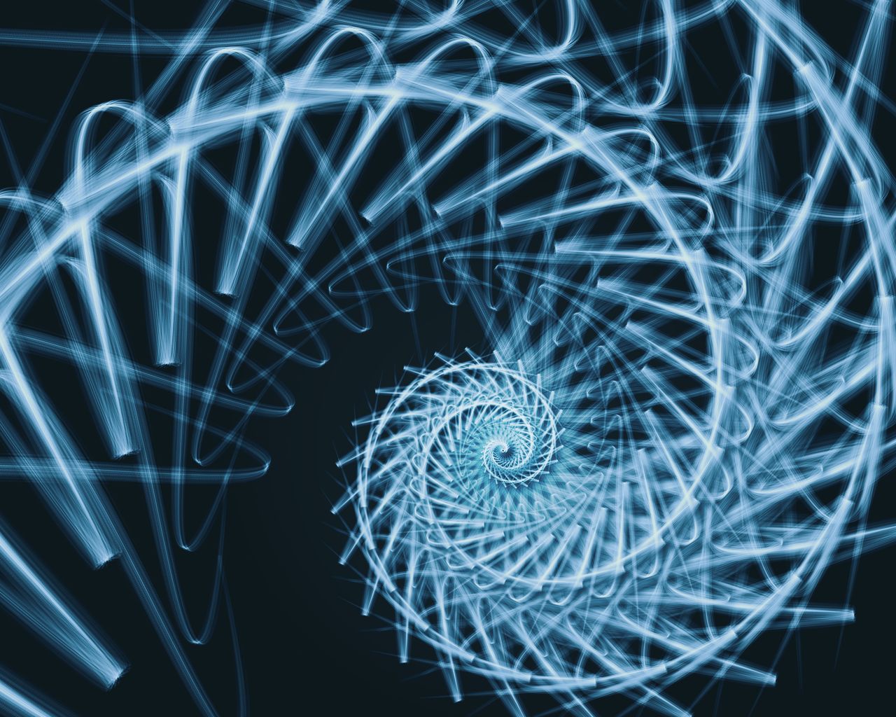 Fascinating blue spiral design with intricate geometric patterns.