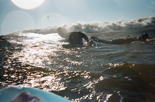 Free Man Surfing  Stock Photo