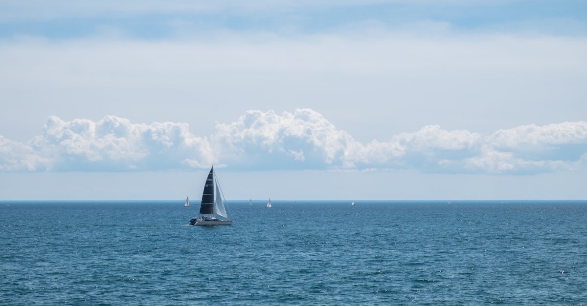 Sailboat Sailing on Sea Against Sky