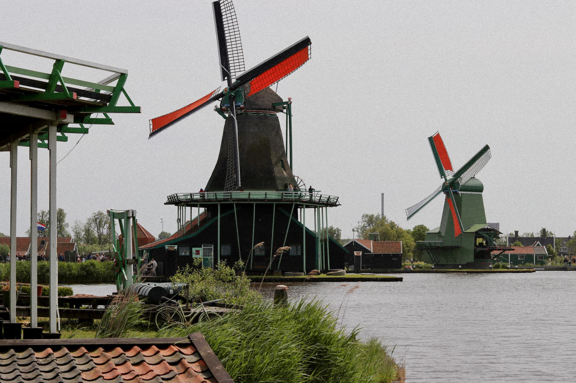Zuiderzeemuseum open-air village with historic fishing boats