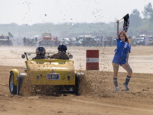 Free stock photo of action, auto racing, beach