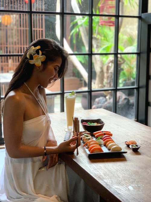 Woman Holding Chopstick