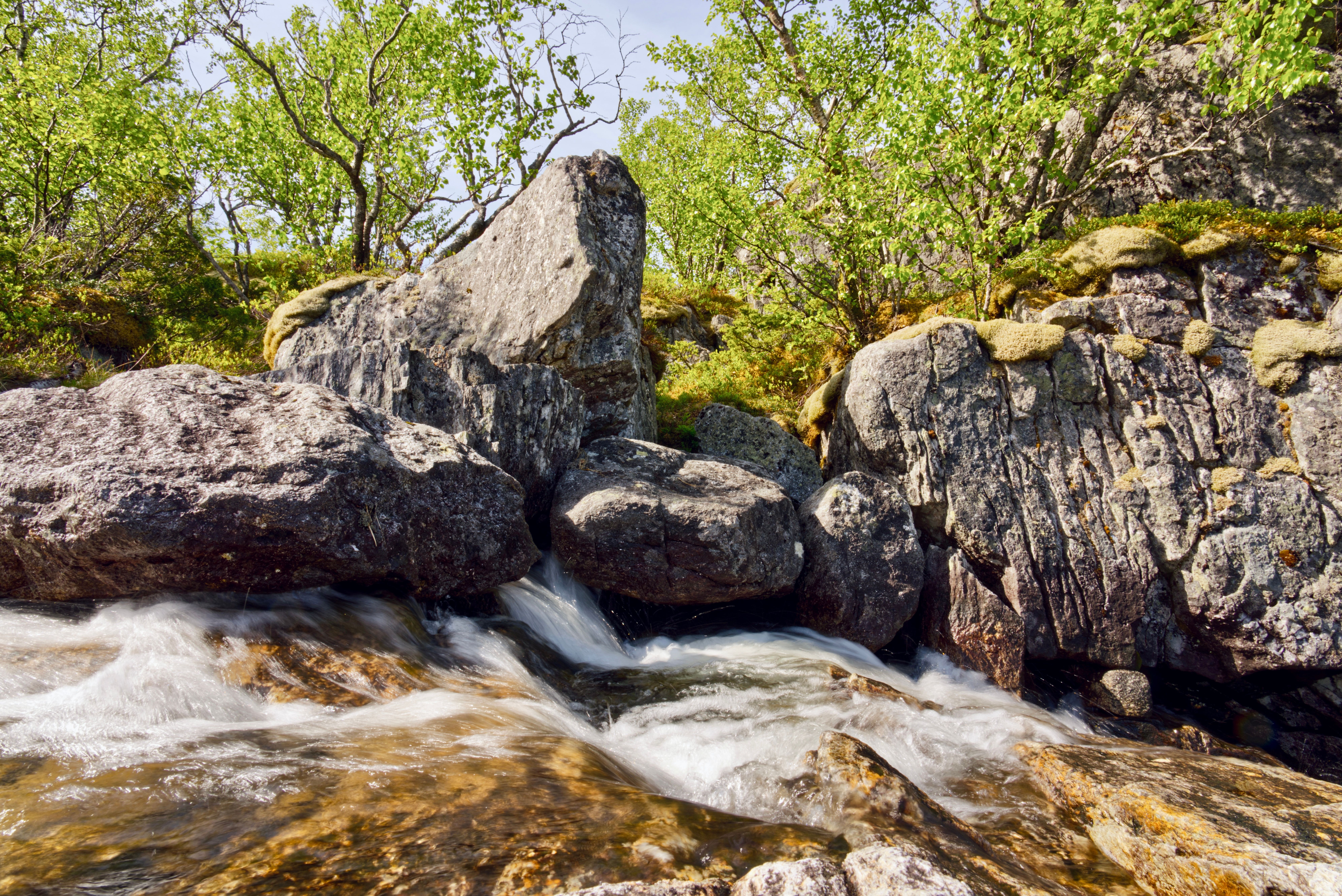 Rocks Above a Rushing Stream · Free Stock Photo