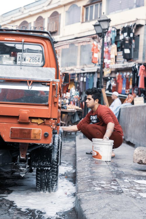 Man Washing Truck
