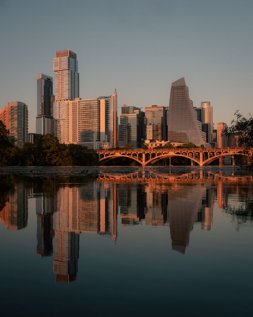 Austin, Texas — Lady Bird Lake at golden hour