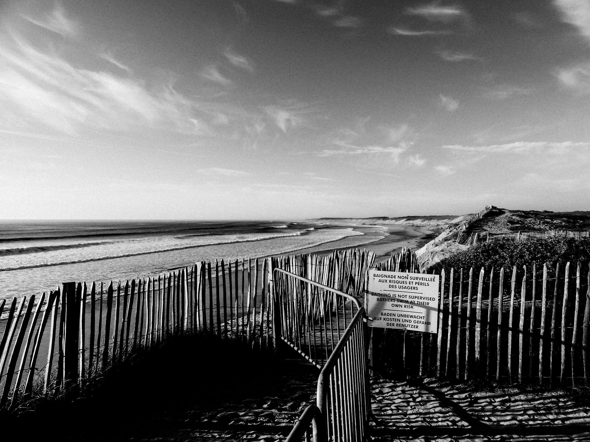 Warning Sign at Beach