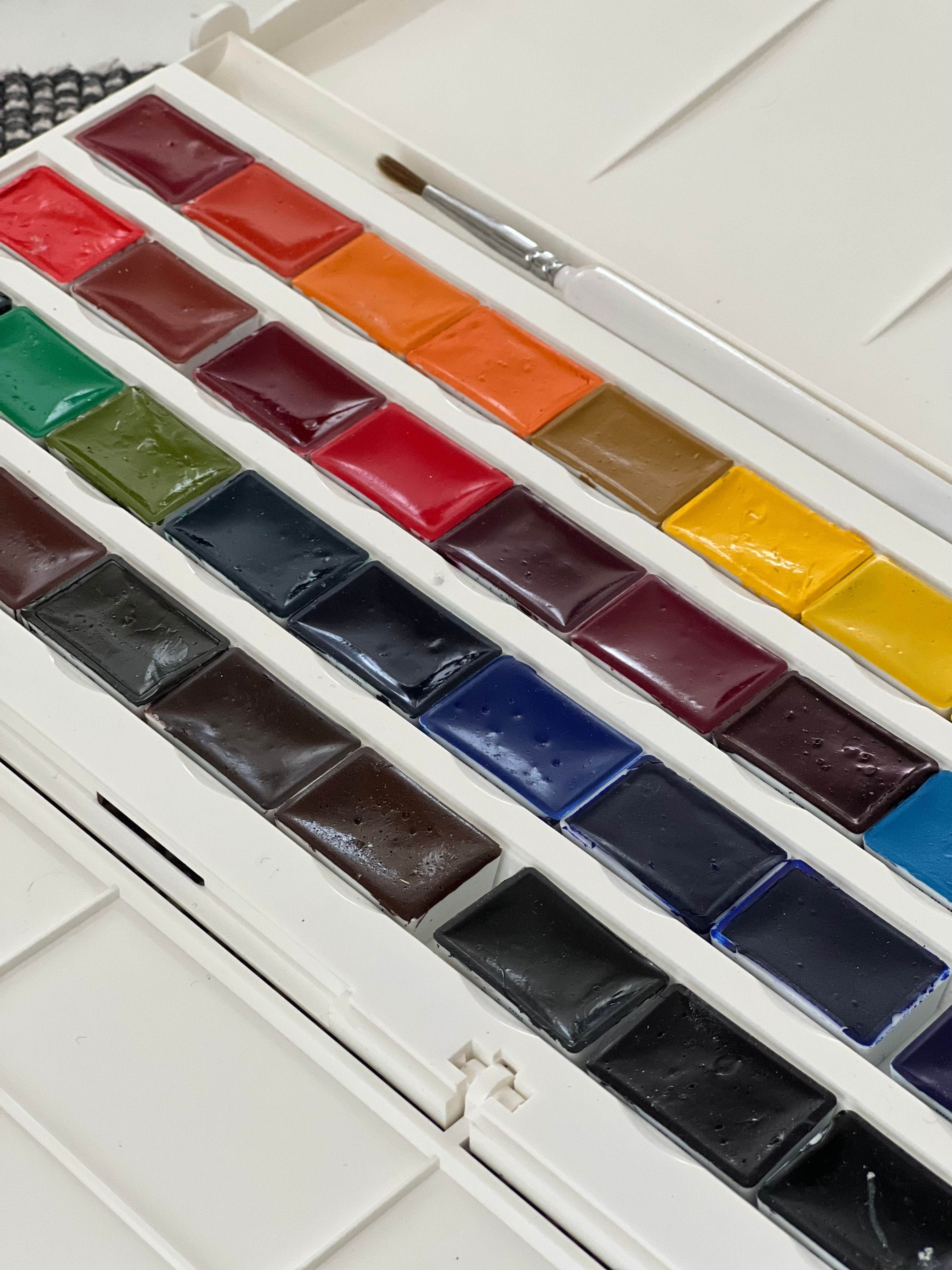 Fdit ensemble aquarelle portable Ensemble de peinture à l'aquarelle 36