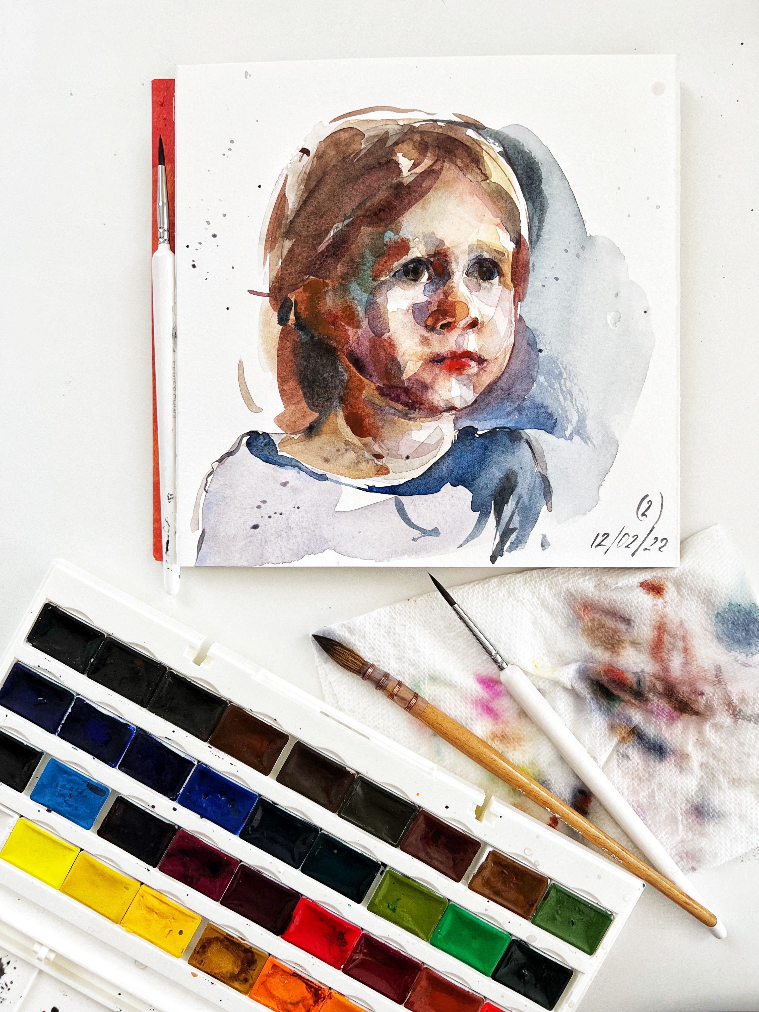 Child's Watercolour Portrait