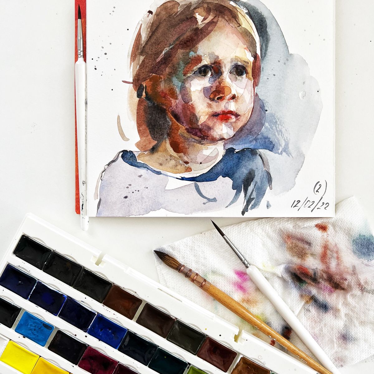 Child's Watercolour Portrait — photo 1