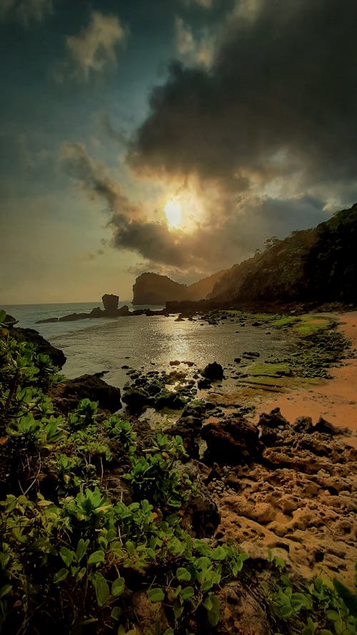 Golden hour at Batu Bengkung beach