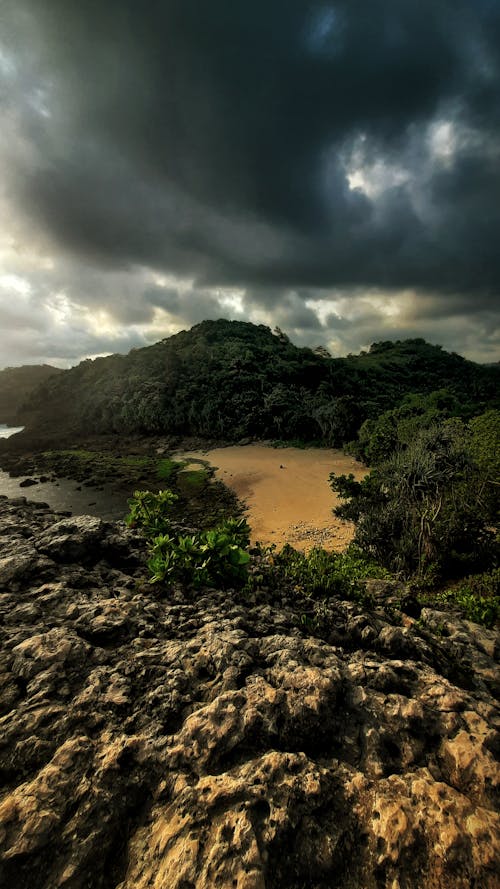 Golden hour at Batu Bengkung beach