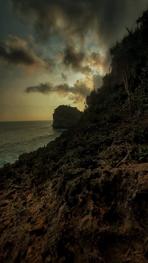 Golden hour at Batu Bengkung beach