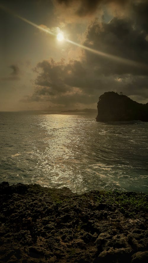 Golden hour at Batu Bengkung beach