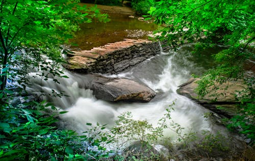 大石头, 流, 瀑布 的 免费素材图片