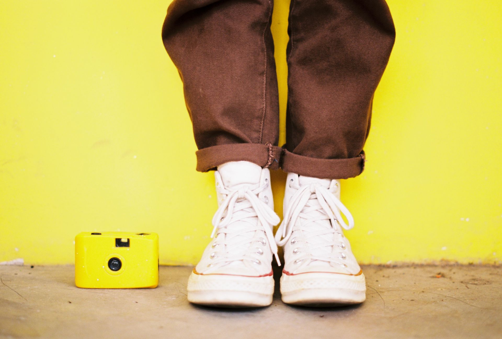 Photo of Person Wearing Sneakers