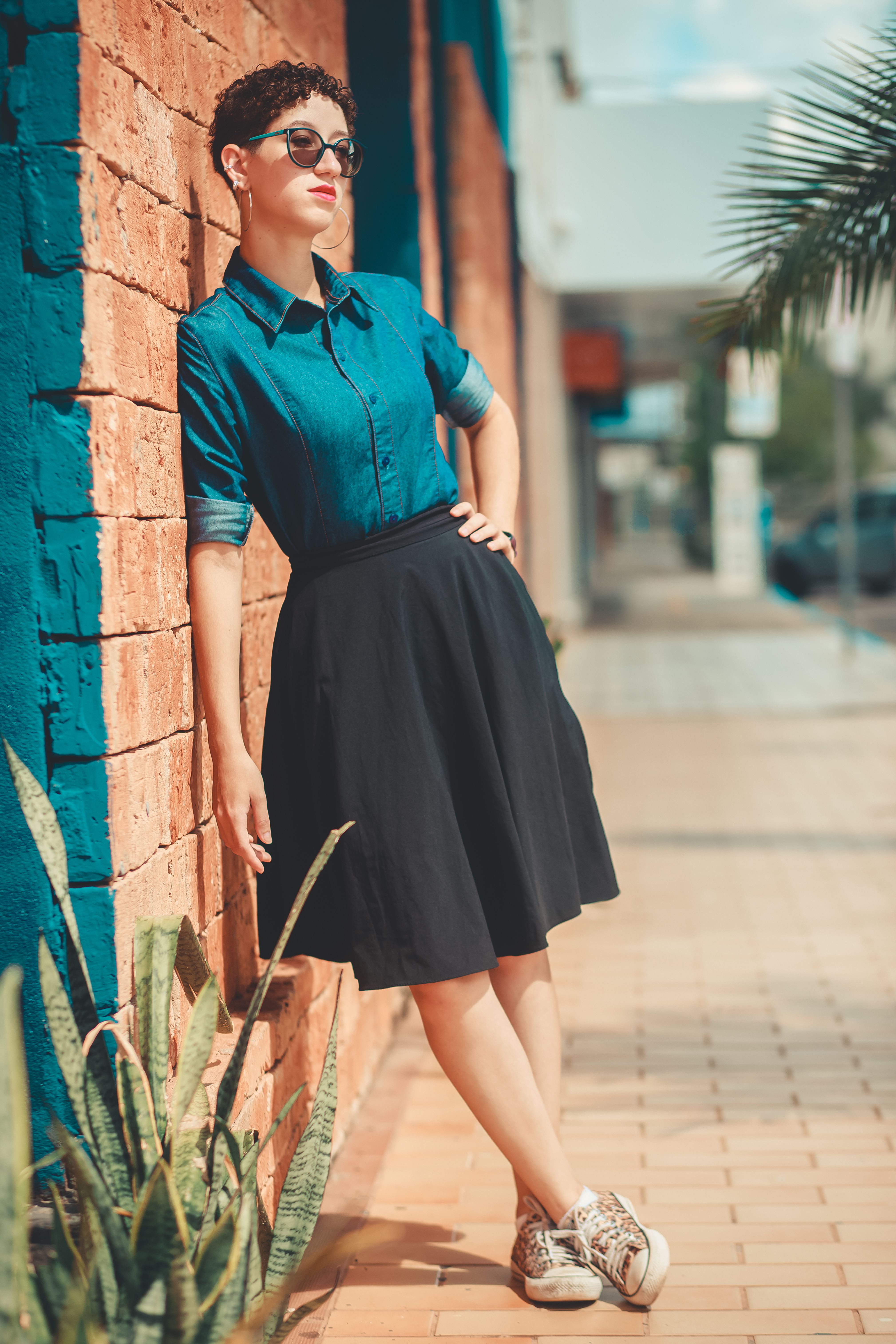 Saia Jeans Curta