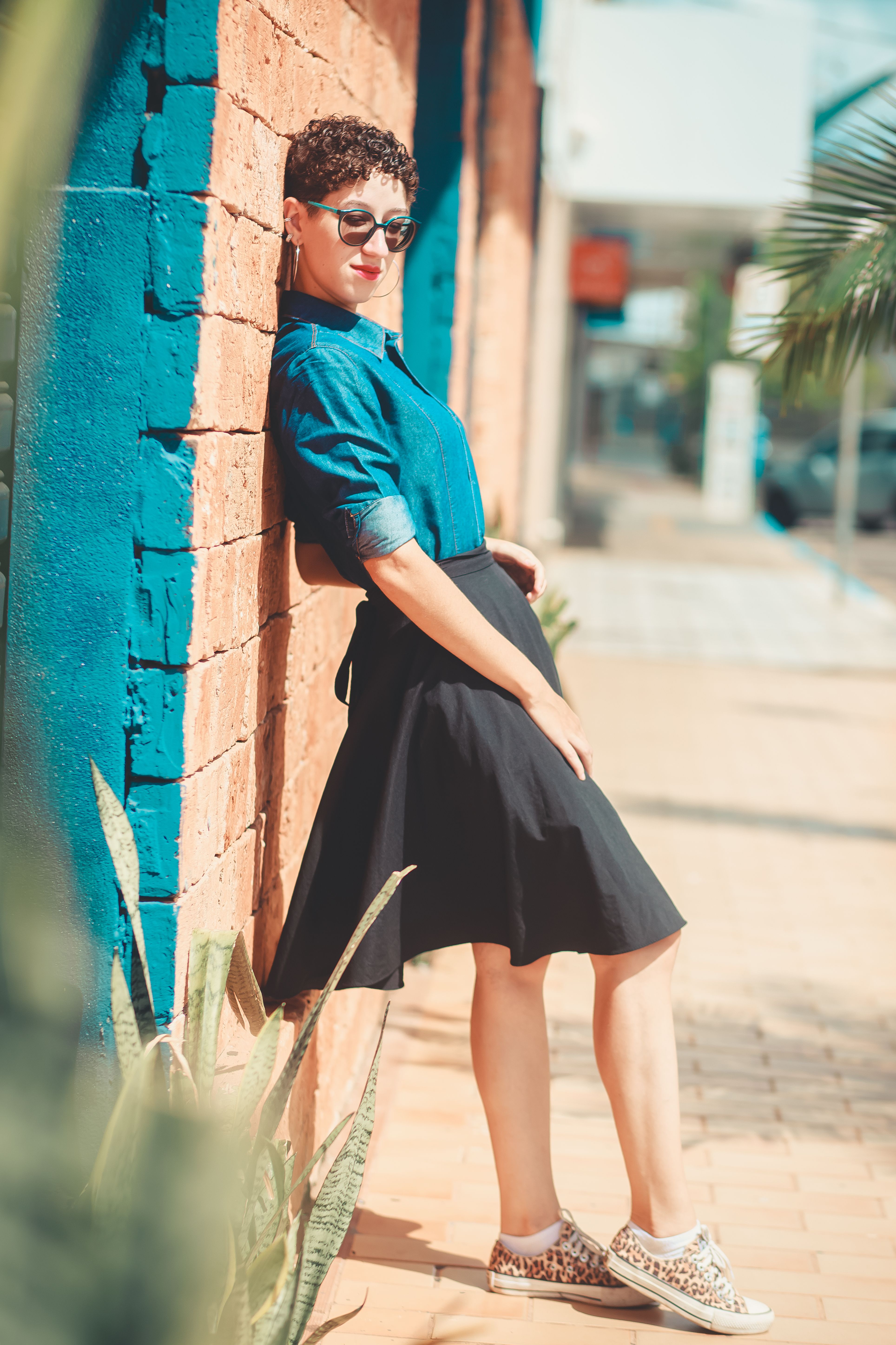 Saia Jeans Curta