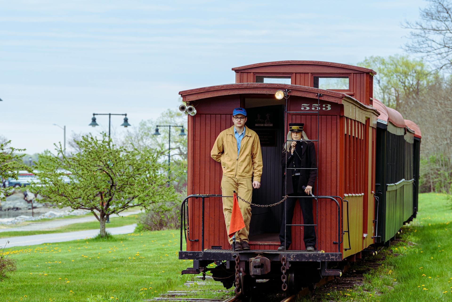 Person Riding on Train