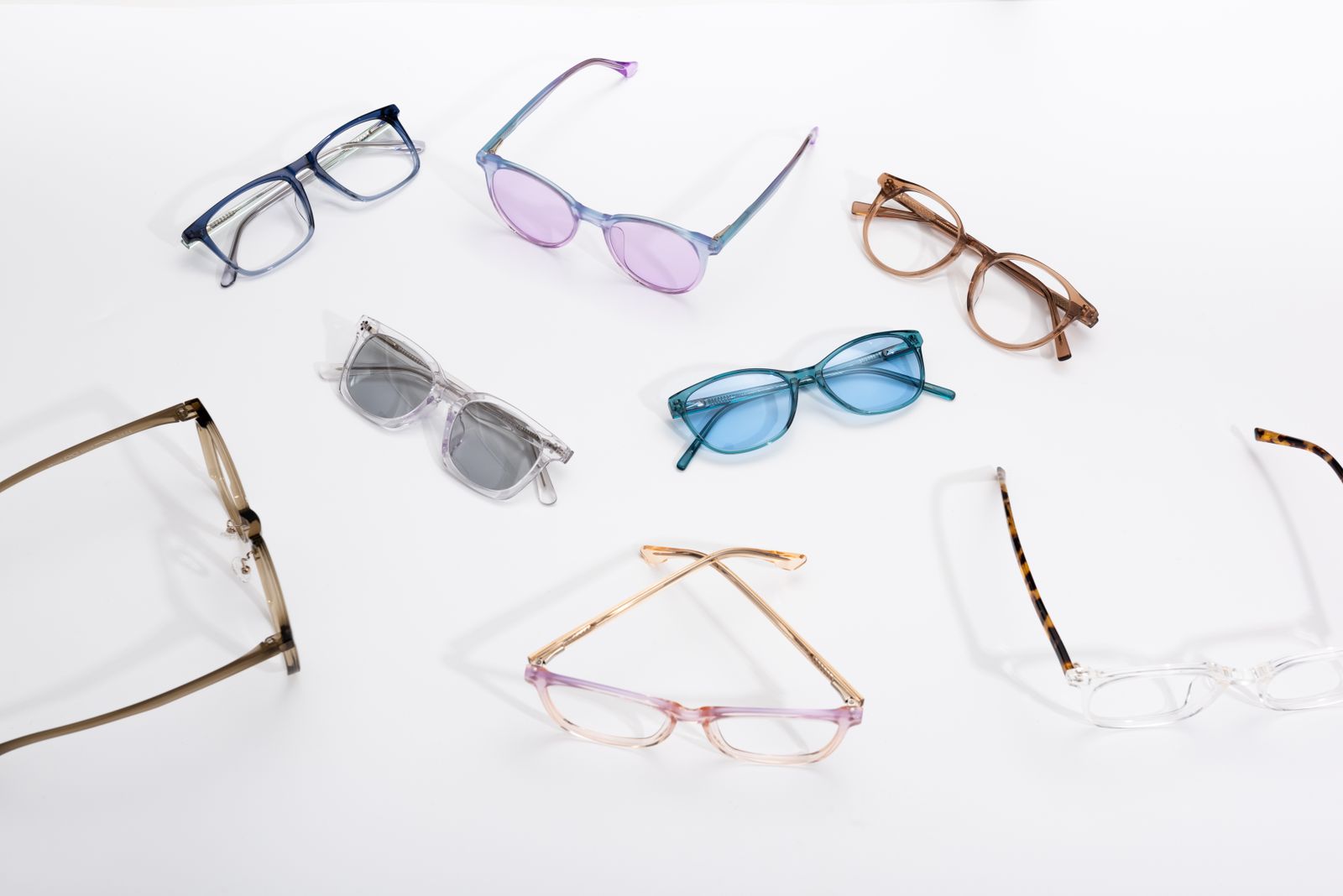 Assorted minimal frames on white