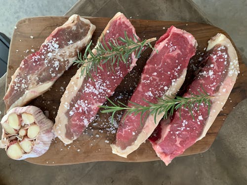 Free stock photo of beef, garlic, steak