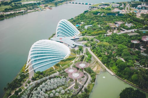 Free stock photo of aerial view, asia, gardens by the bay