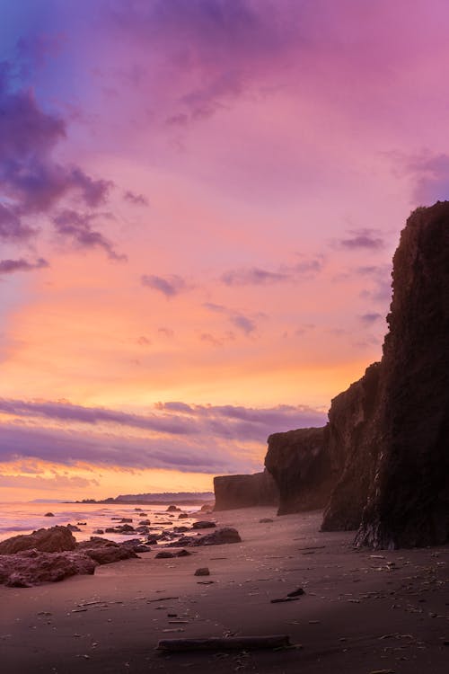 Foto d'estoc gratuïta de a l'aire lliure, a la vora de l'oceà, alba