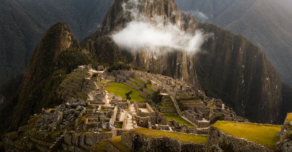 Fotografía Aérea De Machu Picchu En Perú Fotografía Aérea De Machu Picchu En Perú