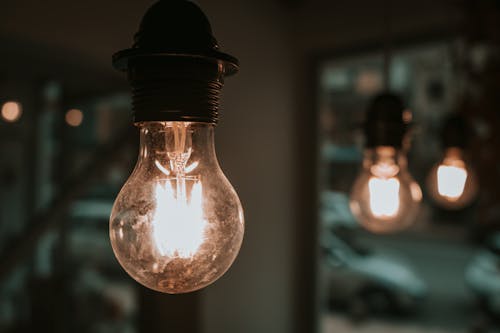 Free Close-Up Photo of  Turned-On Light Bulbs Stock Photo