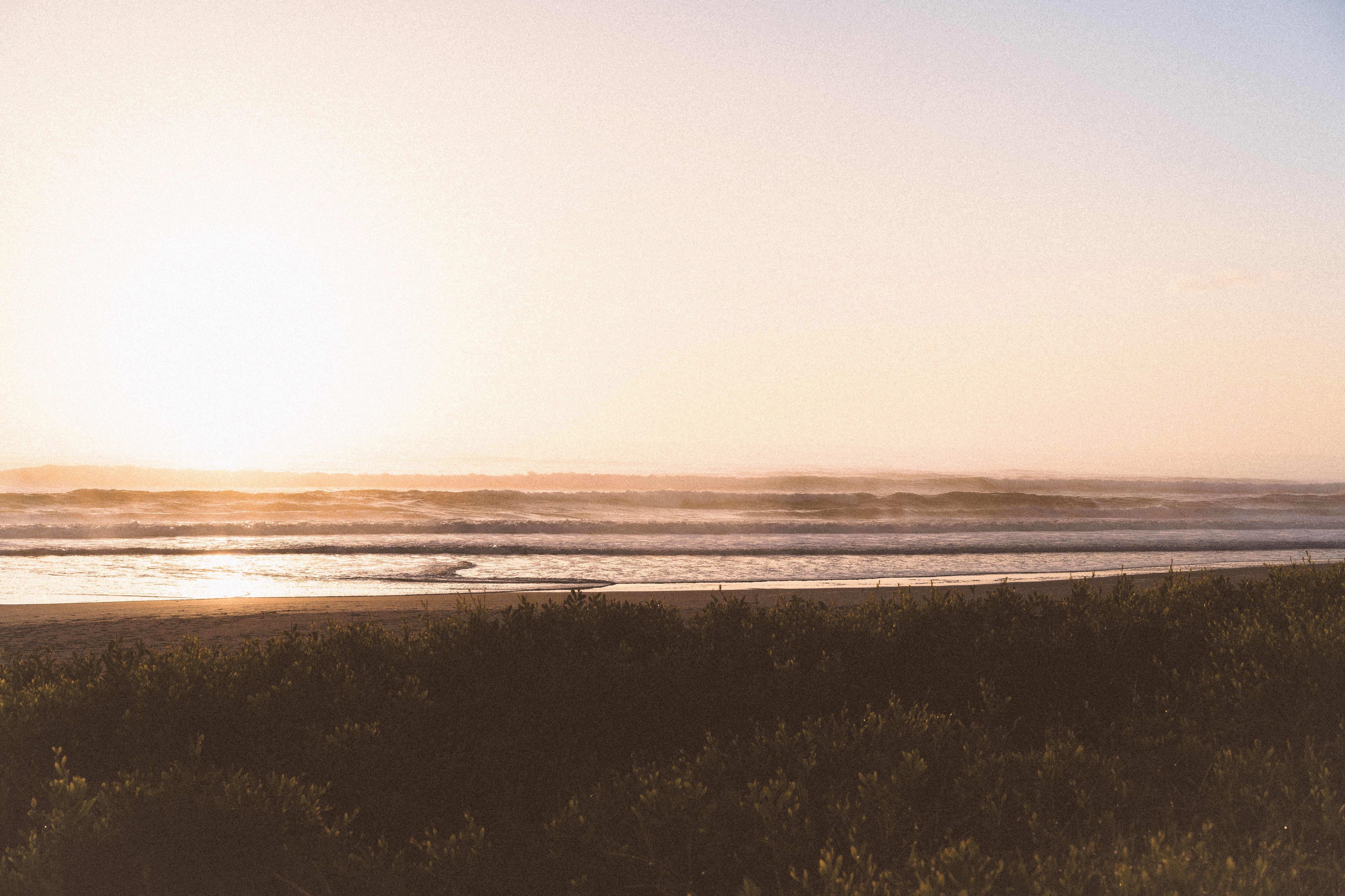 Gentle waves at sunset at South Golden Beach