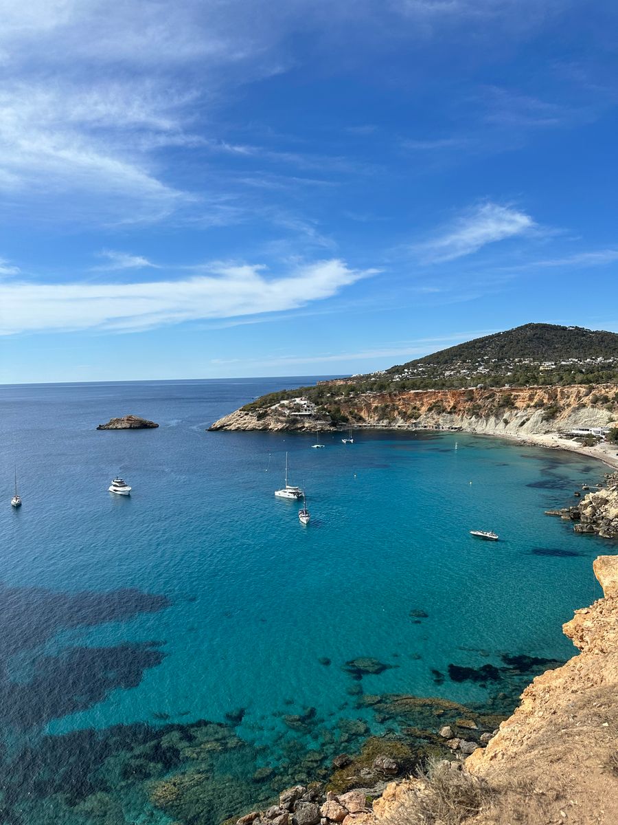 Yachts moored on the Costa Smeralda near Olbia, Sardinia