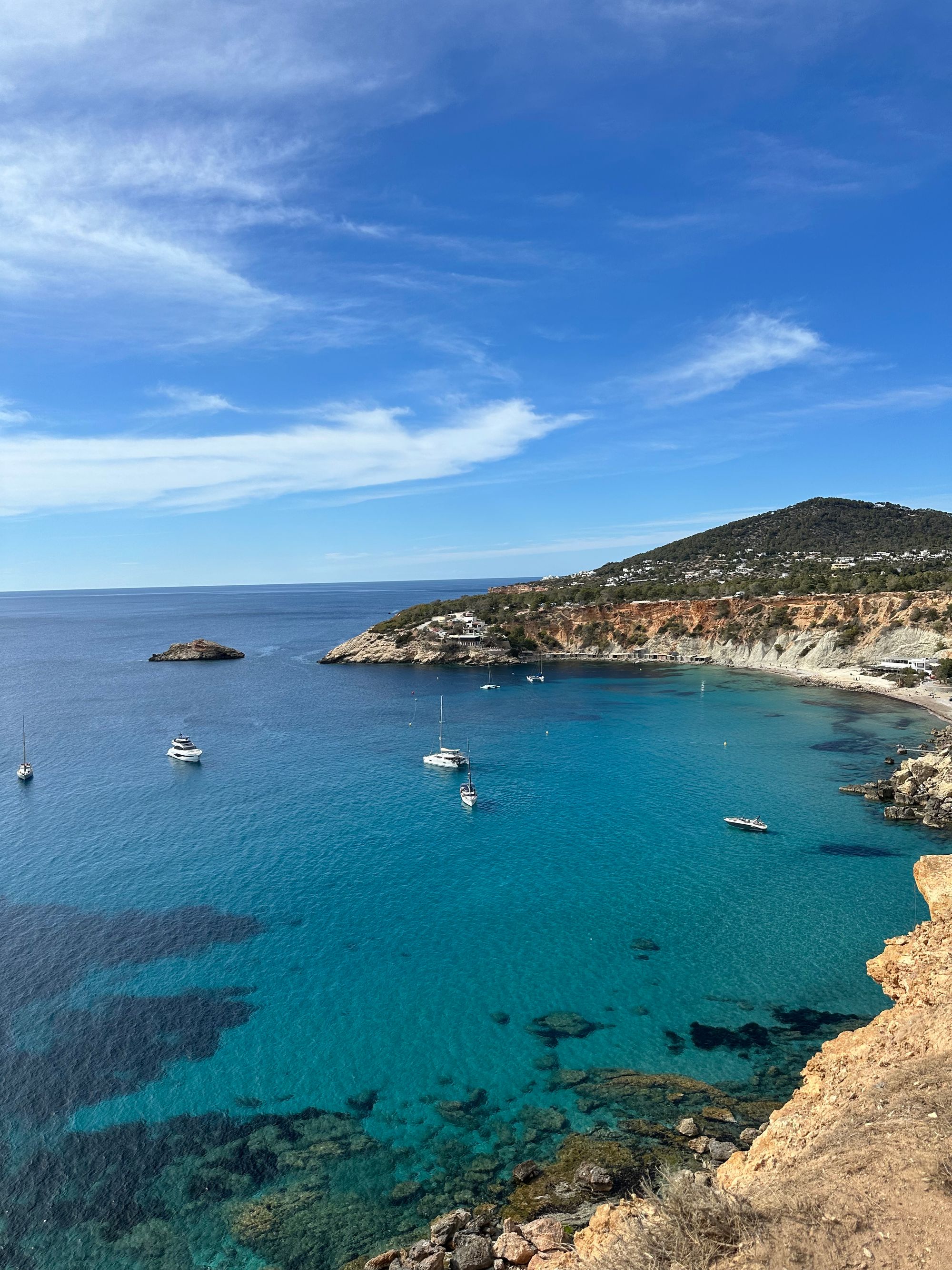 Yachts moored on the Costa Smeralda near Olbia, Sardinia